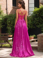 Fuchsia Lace Applique Sweetheart Corset Pleated Prom Dress