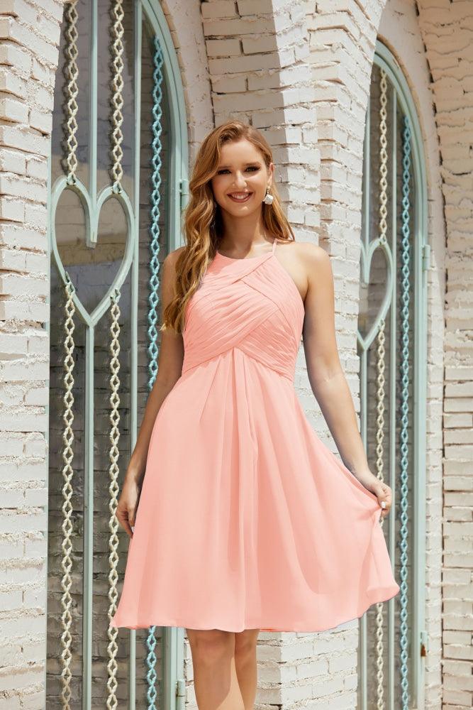 Vestidos de Baile sem Mangas para Receção em Casa, Cocktail Formal e Baile de Finalistas 28014