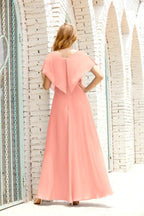 Robe de la Mère de la Mariée Grande Taille Col en V Longueur Solennelle Robe de Bal Formelle pour Invité de Mariage 28020