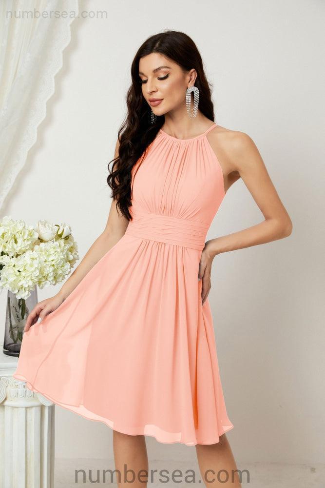 Robe de soirée formelle pour bal de fin d'études ou cocktail Halter 28011