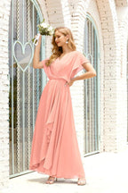 Robe de la Mère de la Mariée Grande Taille Col en V Longueur Solennelle Robe de Bal Formelle pour Invité de Mariage 28020