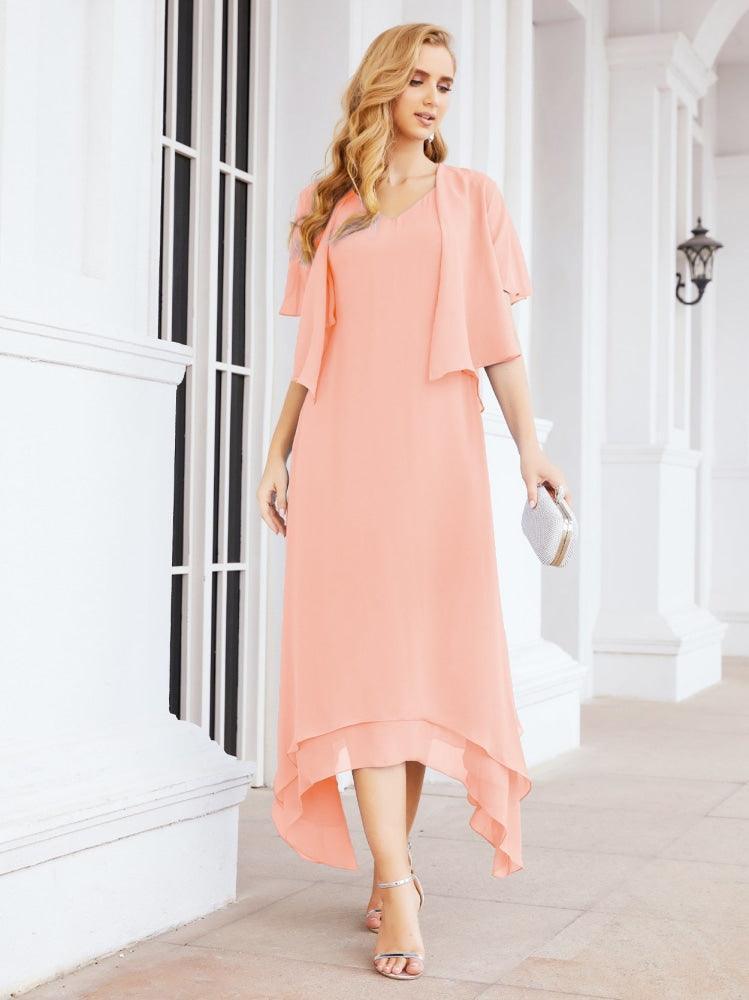 Vestido de Noiva de Duas Peças em Linha A para Mãe da Noiva Vestido de Festa Formal 28073