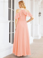 Robes longues de demoiselle d'honneur Numbersea à épaules dénudées, fente latérale, robes de bal formelles pour fête et mariage 28070