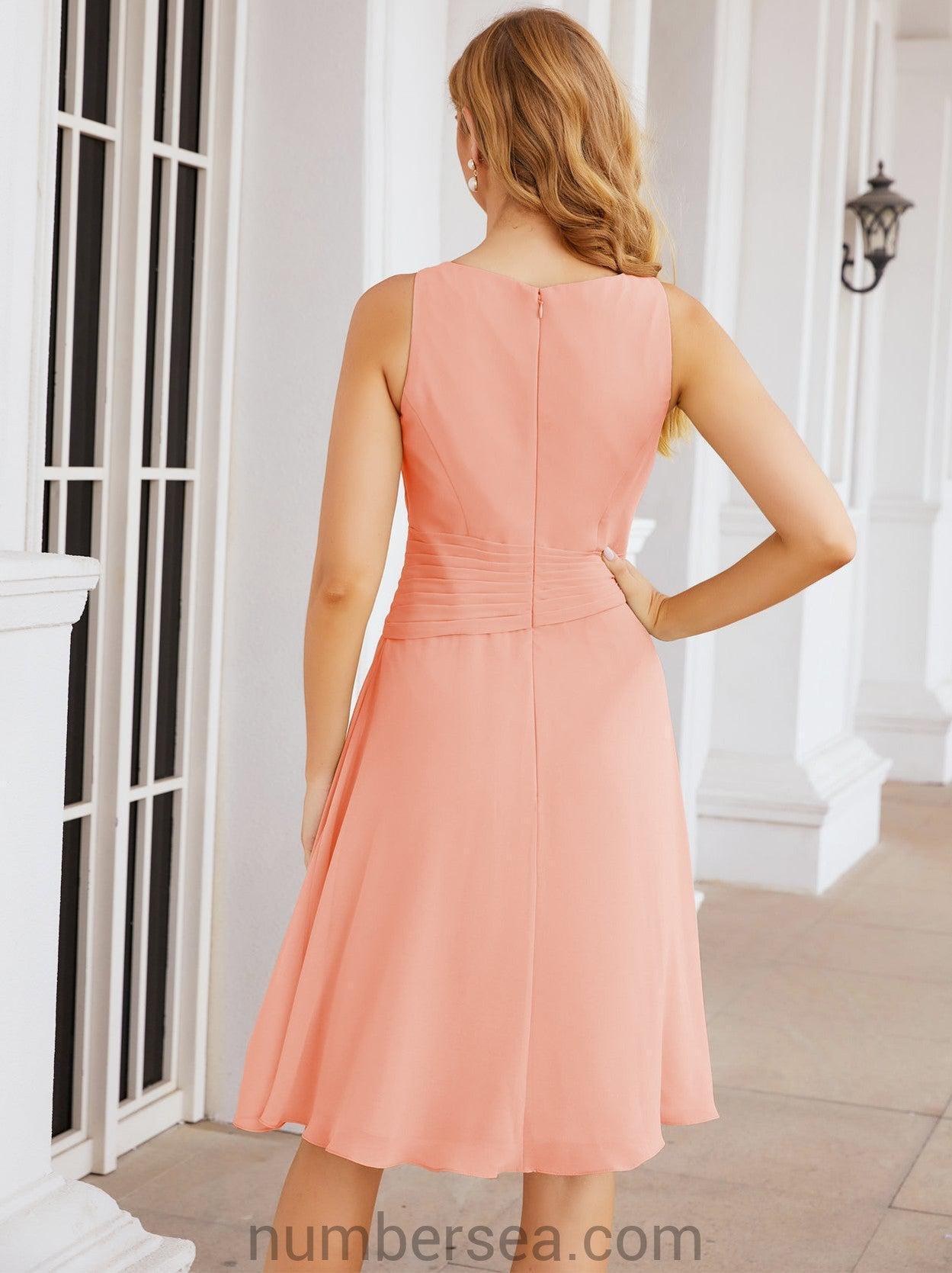 Vestidos para a Mãe da Noiva Vestido de Baile de Finalistas Vestido Casual Pregueado 28065