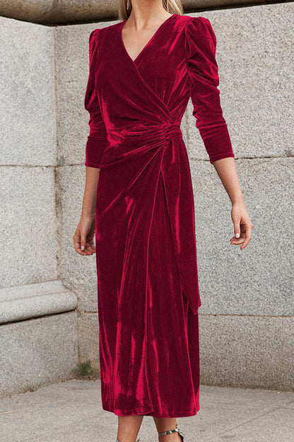 Neues Trägerkleid aus Samtchiffon für Herbst und Winter 