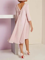 Etui/Kolumnen-Langarmkleider für die Brautmutter mit Perlenstickerei