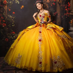Customized Gold Yellow Princess Quinceanera Dresses 2026 Luxury Ball Gown Sweet 16 Birthday Vestidos Para De 15 Años Quinceañera