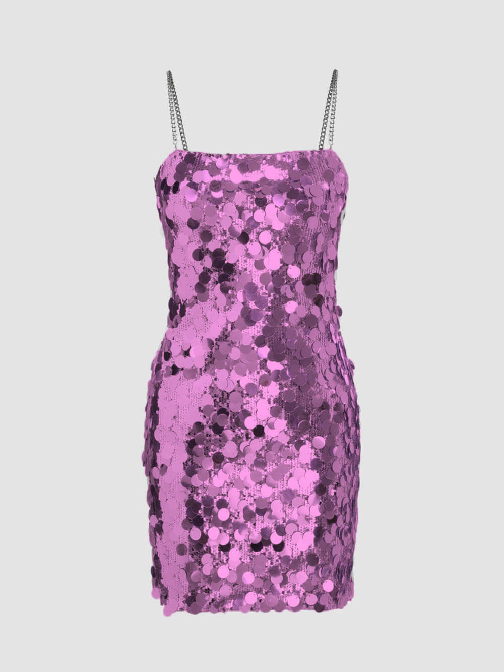Unregelmäßiges Kleid mit Kettenpailletten 