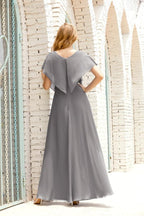Robe de la Mère de la Mariée Grande Taille Col en V Longueur Solennelle Robe de Bal Formelle pour Invité de Mariage 28020