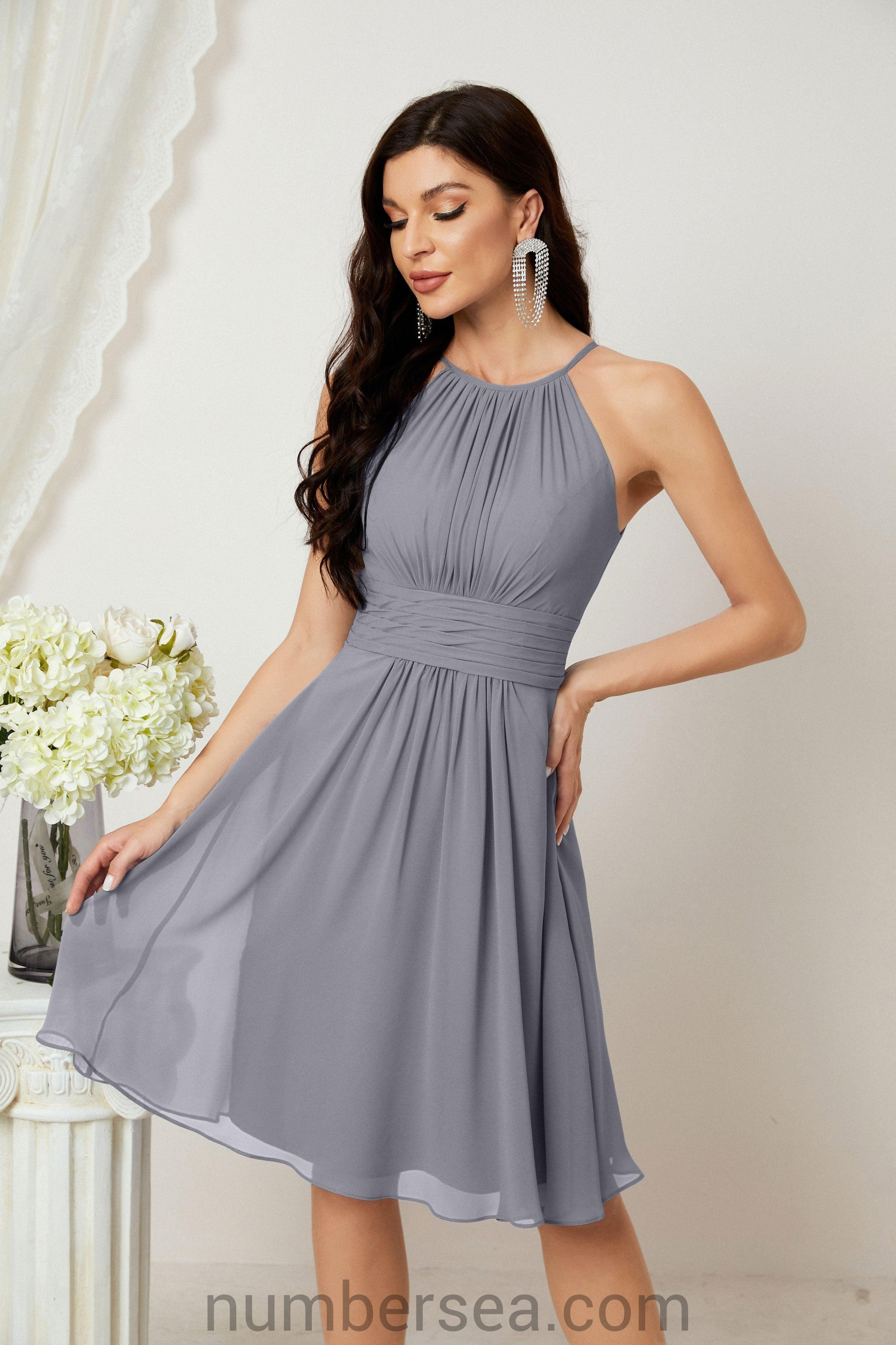 Robe de soirée formelle pour bal de fin d'études ou cocktail Halter 28011