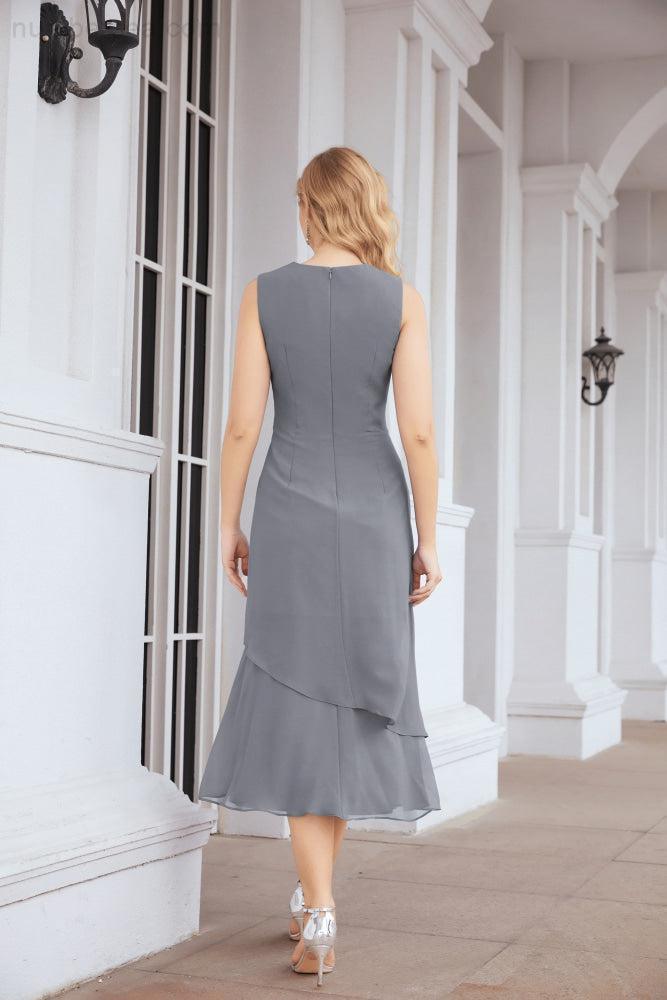 Robe de mariage de la mère de la mariée en deux pièces, ligne A, pour cérémonie et soirée formelle, modèle 28072
