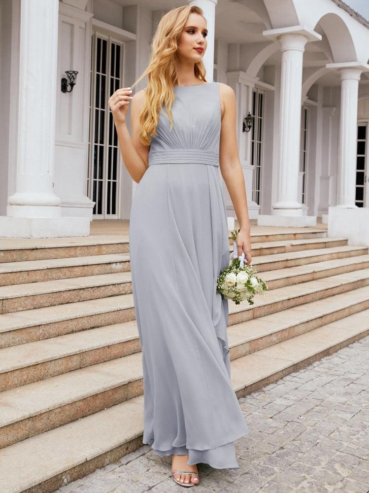 Abiti da damigella Numbersea per matrimonio con volant, lunghi, formali, da ballo 28039
