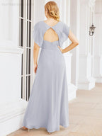 Abiti da damigella Numbersea con mantella, abito formale da ballo, abiti con schiena scoperta per madre della sposa 28058