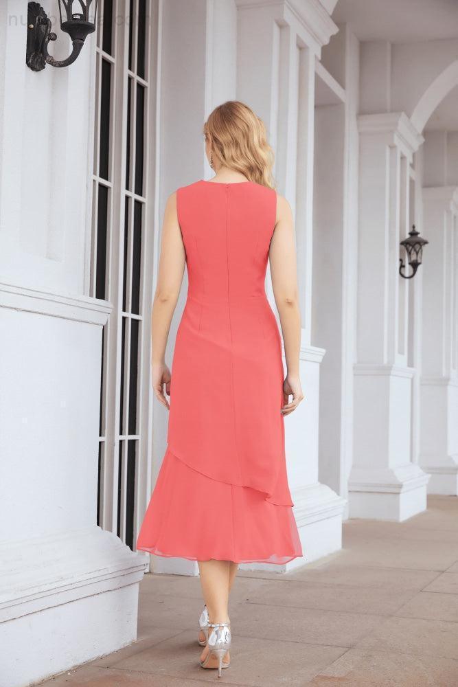 Robe de mariage de la mère de la mariée en deux pièces, ligne A, pour cérémonie et soirée formelle, modèle 28072
