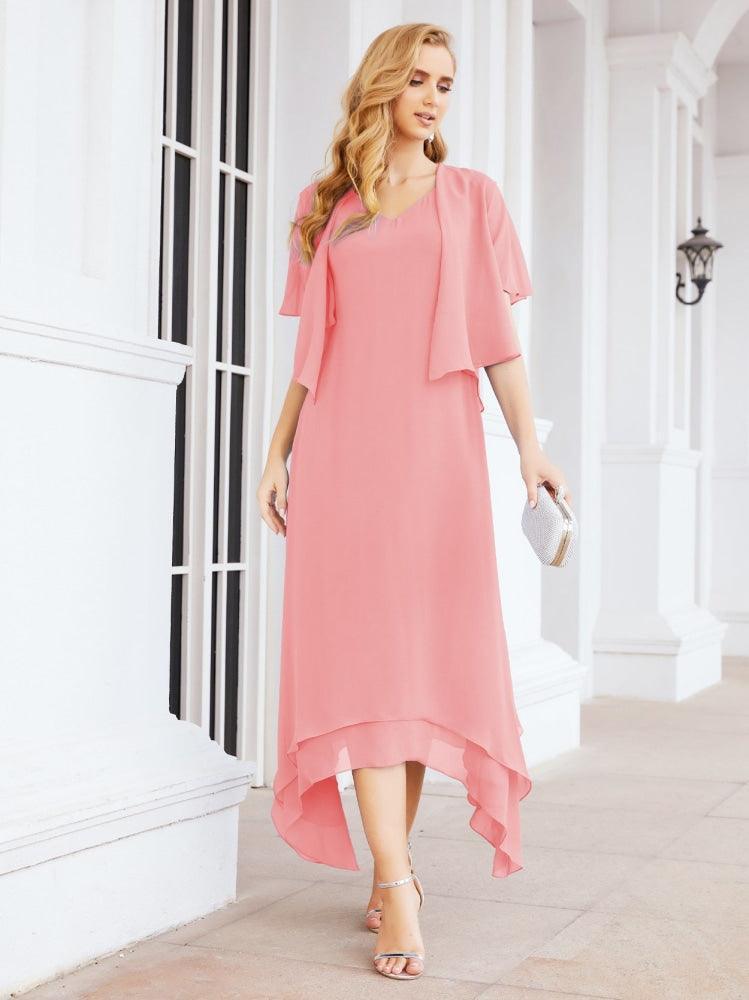 Vestido de Noiva de Duas Peças em Linha A para Mãe da Noiva Vestido de Festa Formal 28073
