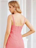 Vestidos de Mãe do Noivo Aplicações de Renda para Convidados de Casamento 28066
