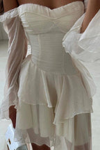 Strapless Off Shoulder Short Prom Dress With Ruffles And Custom Colors