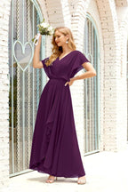 Robe de la Mère de la Mariée Grande Taille Col en V Longueur Solennelle Robe de Bal Formelle pour Invité de Mariage 28020