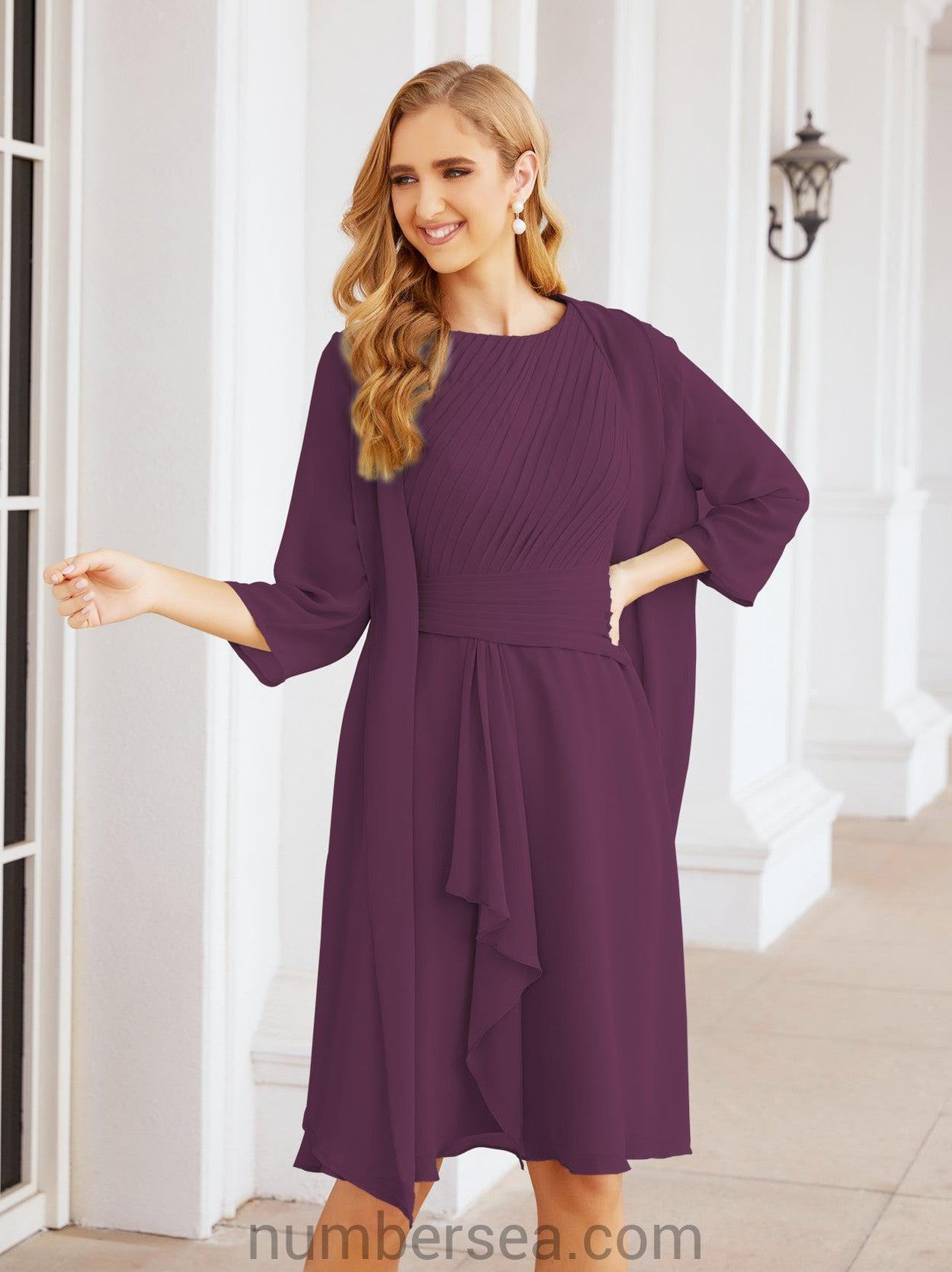 Vestidos para a Mãe da Noiva Vestido de Baile de Finalistas Vestido Casual Pregueado 28065