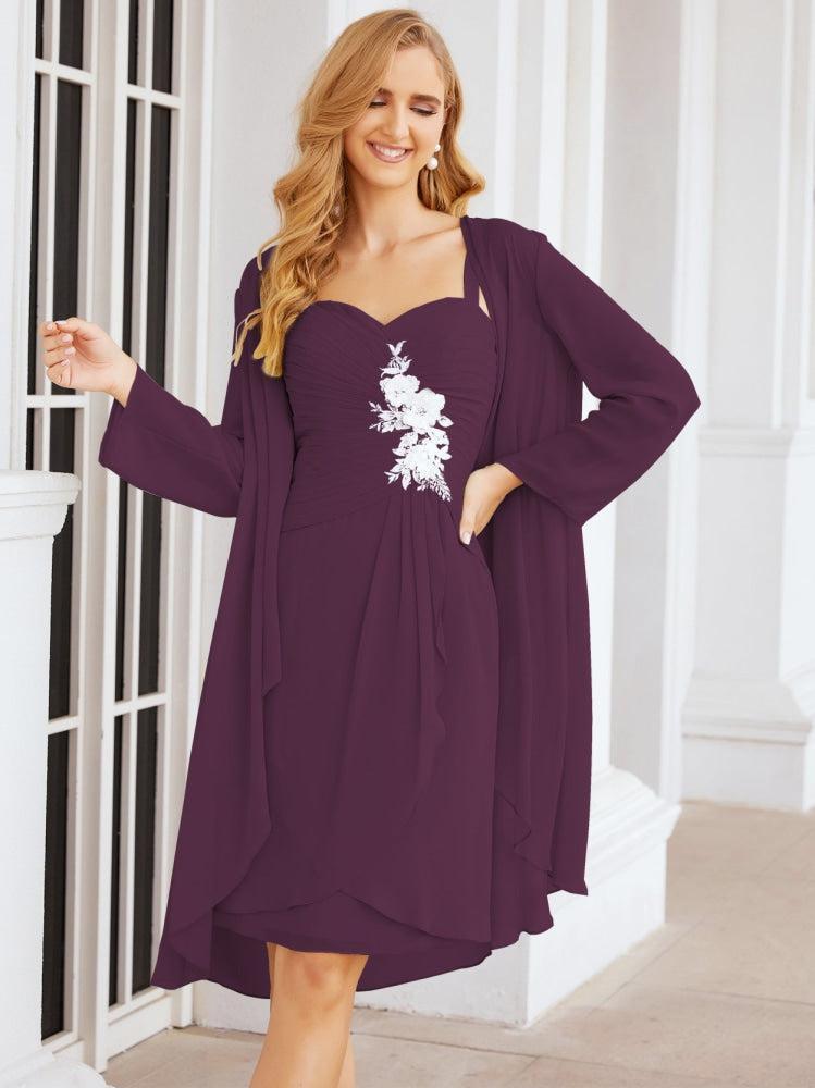 Vestidos de Mãe do Noivo Aplicações de Renda para Convidados de Casamento 28066