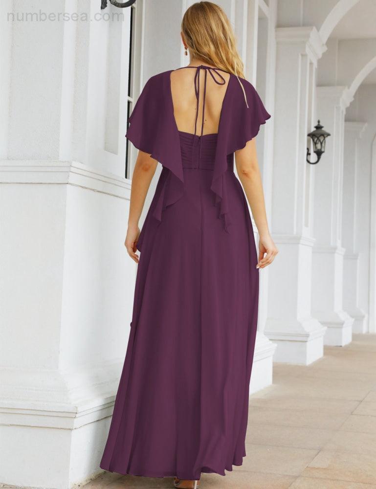 Abiti da damigella Numbersea senza schienale Abiti formali da ballo per festa serale Abito per madre della sposa 28040