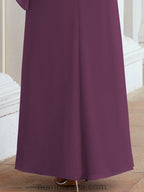Robe de soirée formelle longue pour mère de la mariée avec cape à volants 28026