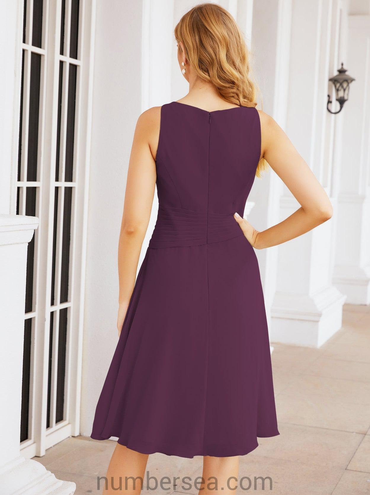 Vestidos para a Mãe da Noiva Vestido de Baile de Finalistas Vestido Casual Pregueado 28065