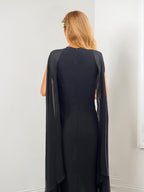 Chiffon Wedding Guest Dresses With Side Slit Sheath Column Style