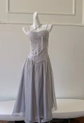 Vestido de Festa Roxo Elegante com Lantejoulas, Tule, Contas e Borlas, Modelo Linha A, Vestido de Noite Y8586