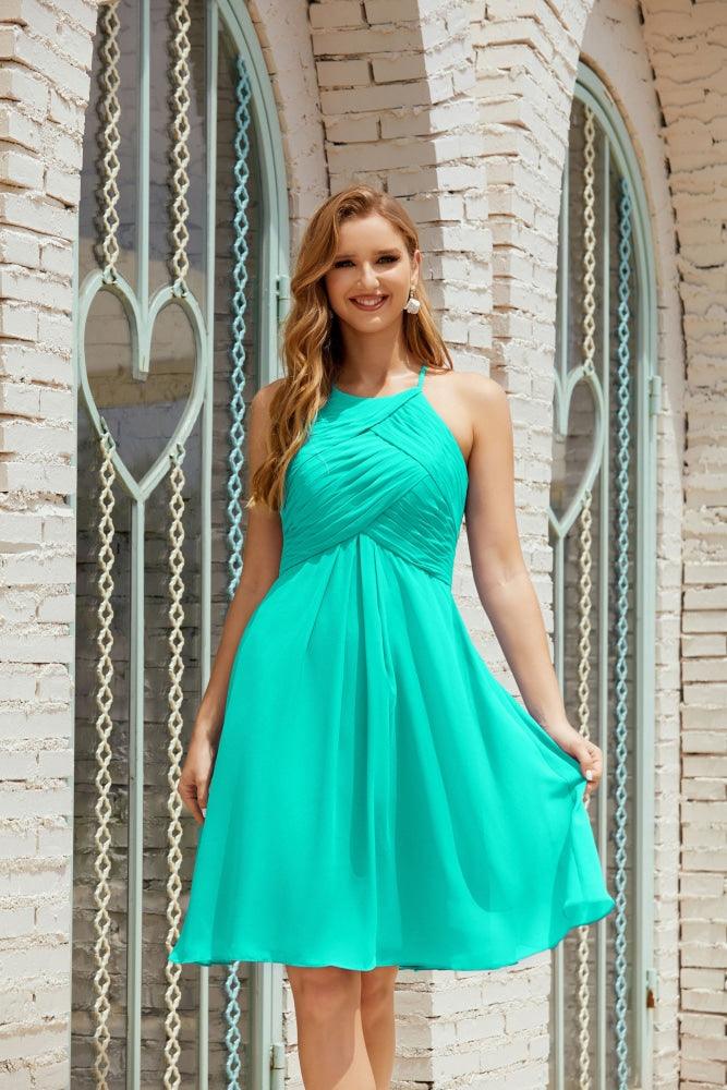 Vestidos de Baile sem Mangas para Receção em Casa, Cocktail Formal e Baile de Finalistas 28014