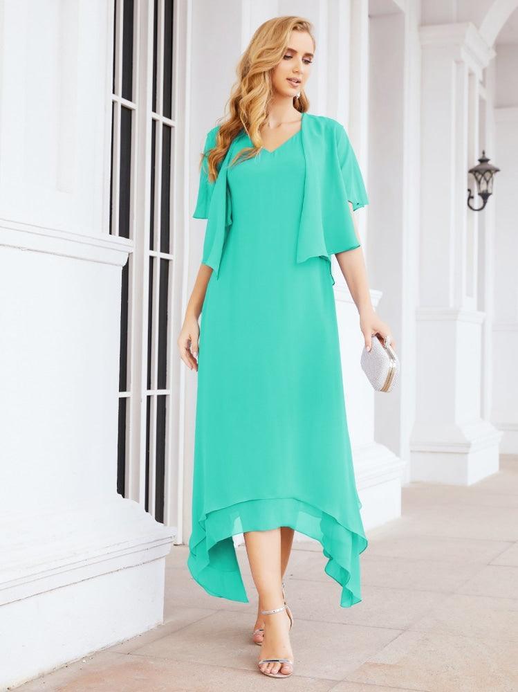 Vestido de Noiva de Duas Peças em Linha A para Mãe da Noiva Vestido de Festa Formal 28073