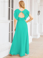 Abiti da damigella Numbersea con mantella, abito formale da ballo, abiti con schiena scoperta per madre della sposa 28058