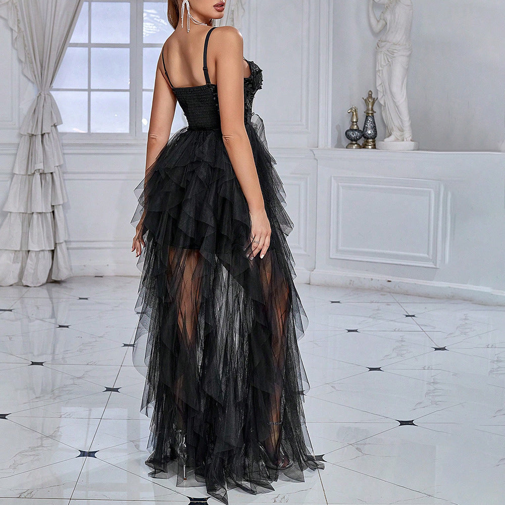 Frühlings- und Sommerkleidung für Damen, sexy Kleid, Schmetterlings-Pailletten-Nähte, Netz-Abendkleid – Jetzt einkaufen! 