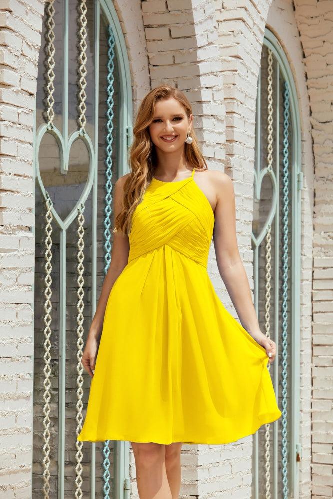 Vestidos de Baile sem Mangas para Receção em Casa, Cocktail Formal e Baile de Finalistas 28014