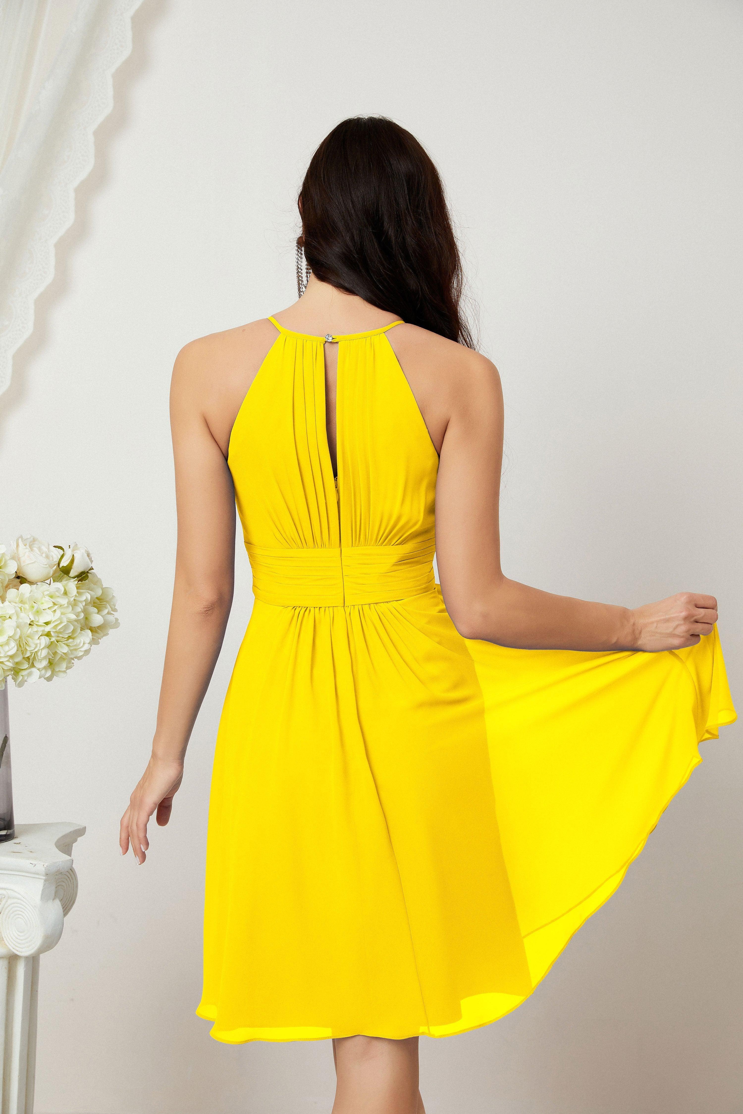Robe de soirée formelle pour bal de fin d'études ou cocktail Halter 28011