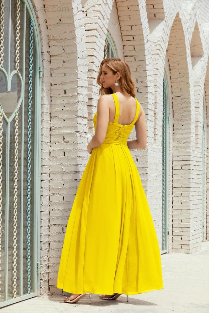 فساتين وصيفات الشرف بحمالة عنق رسمية كوكتيل فستان سهرة 28015