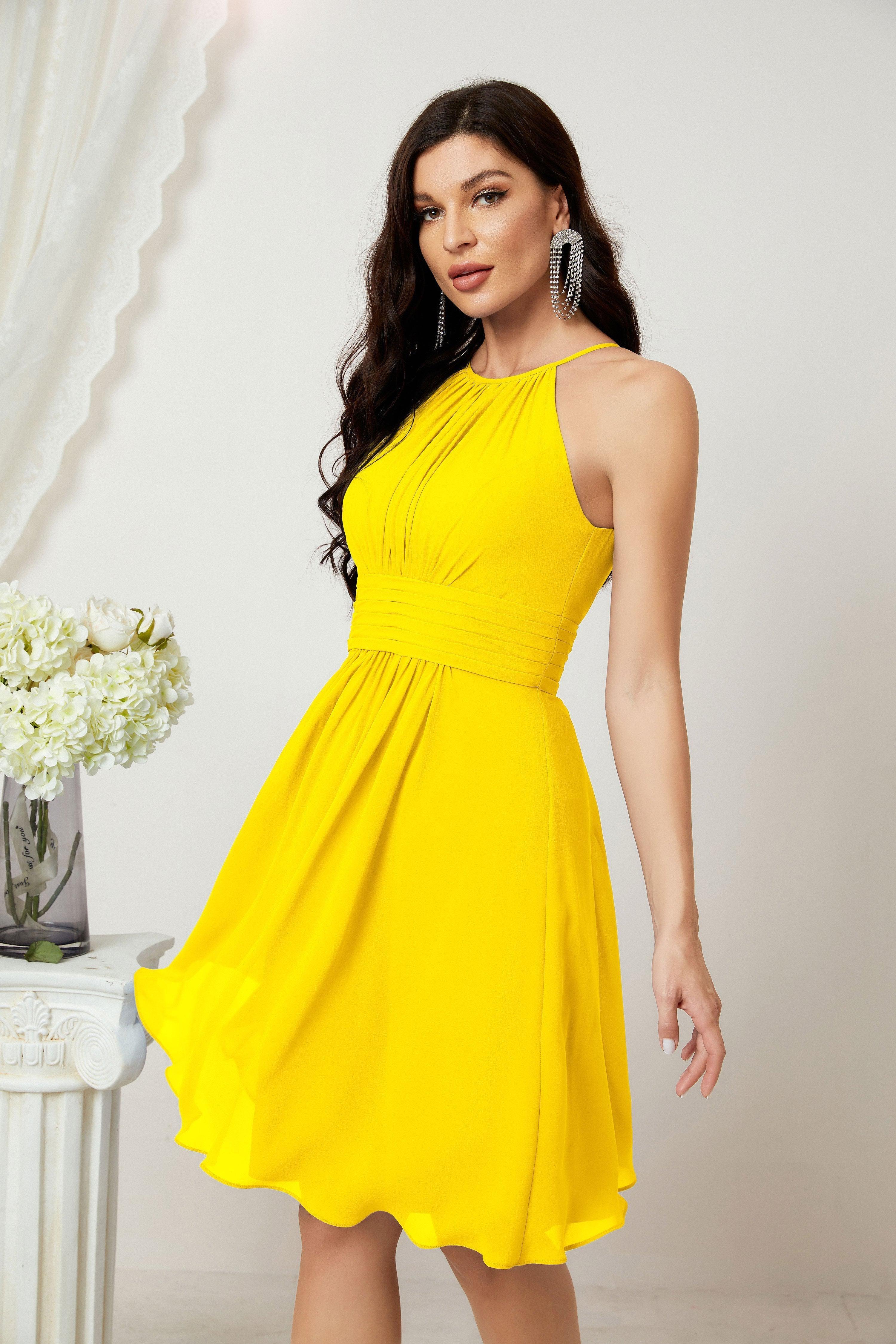 Robe de soirée formelle pour bal de fin d'études ou cocktail Halter 28011