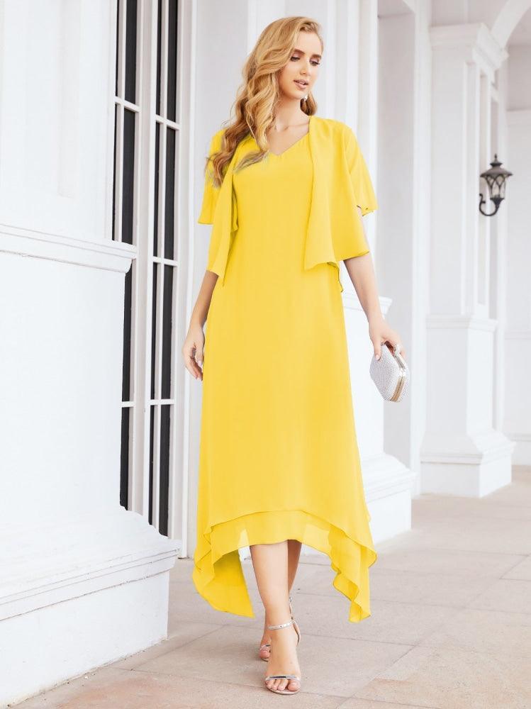 Vestido de Noiva de Duas Peças em Linha A para Mãe da Noiva Vestido de Festa Formal 28073