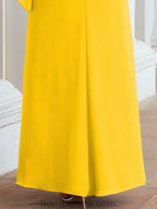 Robe de soirée formelle longue pour mère de la mariée avec cape à volants 28026