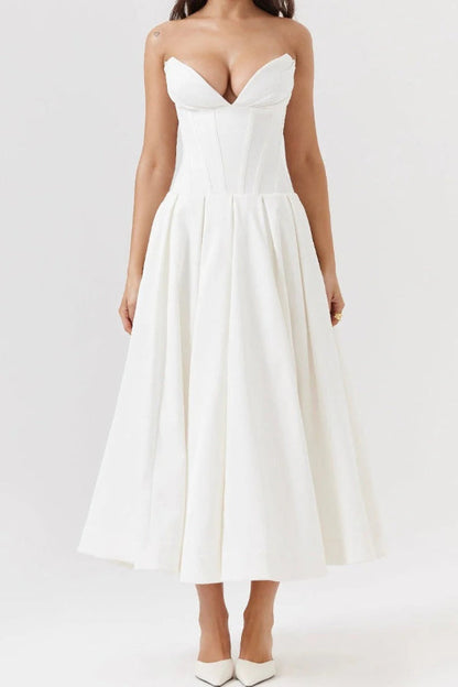 Trägerloses Midikleid Milady