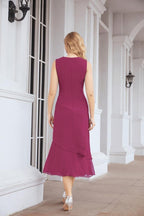 Robe de mariage de la mère de la mariée en deux pièces, ligne A, pour cérémonie et soirée formelle, modèle 28072