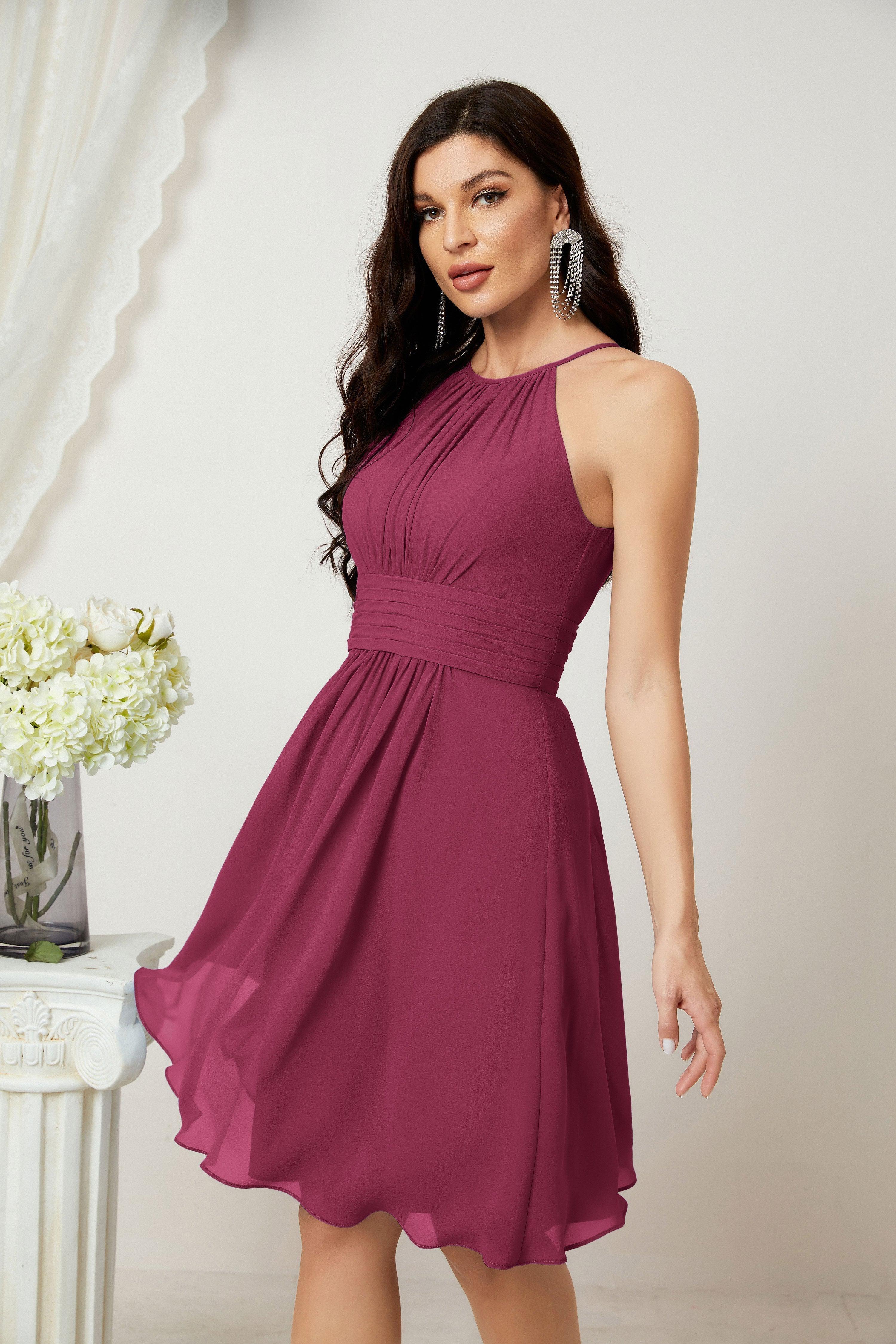 Robe de soirée formelle pour bal de fin d'études ou cocktail Halter 28011