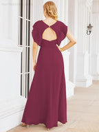 Abiti da damigella Numbersea con mantella, abito formale da ballo, abiti con schiena scoperta per madre della sposa 28058