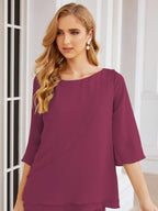 Robe de mariée élégante pour la mère de la mariée en deux pièces, tailleur pantalon grande taille à volants superposés, peignoir argenté 28064