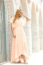 Robe de la Mère de la Mariée Grande Taille Col en V Longueur Solennelle Robe de Bal Formelle pour Invité de Mariage 28020