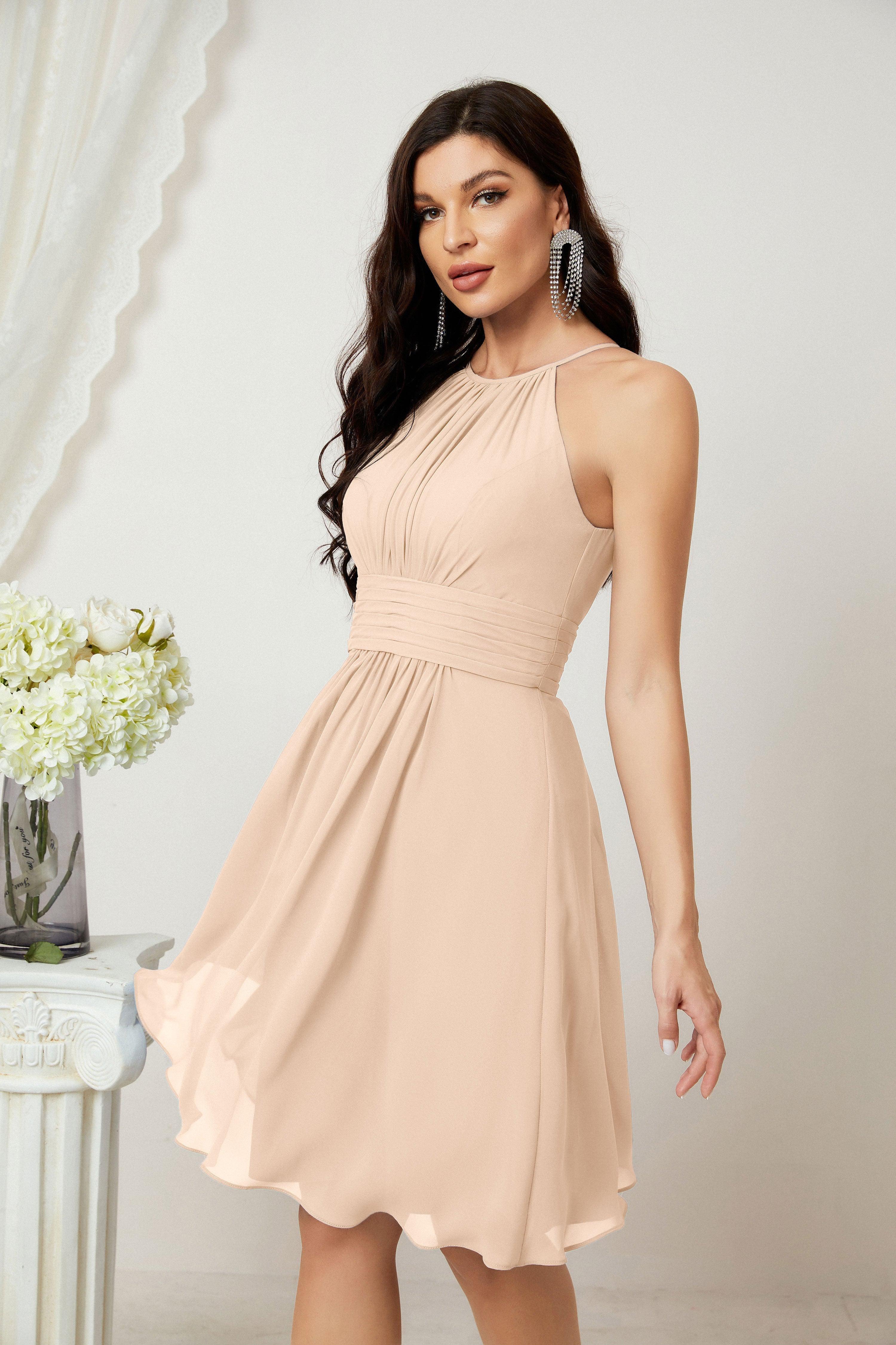 Robe de soirée formelle pour bal de fin d'études ou cocktail Halter 28011