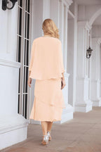 Robe de mariage de la mère de la mariée en deux pièces, ligne A, pour cérémonie et soirée formelle, modèle 28072