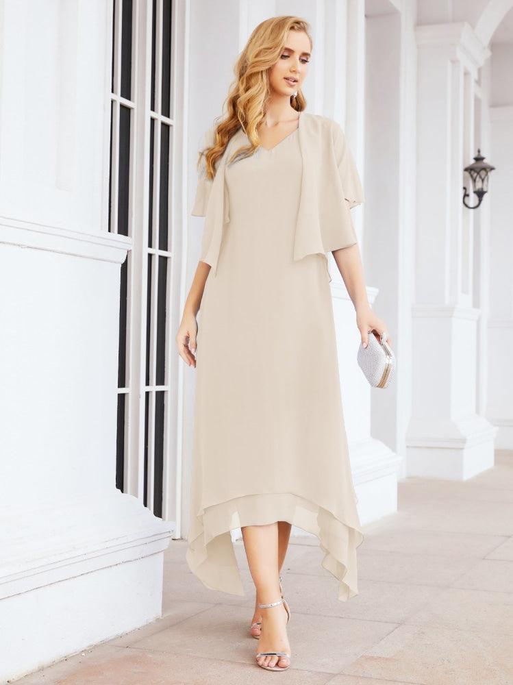 Vestido de Noiva de Duas Peças em Linha A para Mãe da Noiva Vestido de Festa Formal 28073