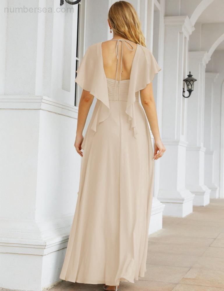 Abiti da damigella Numbersea senza schienale Abiti formali da ballo per festa serale Abito per madre della sposa 28040