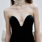 Floor-Length Backless Sequin Prom Dress